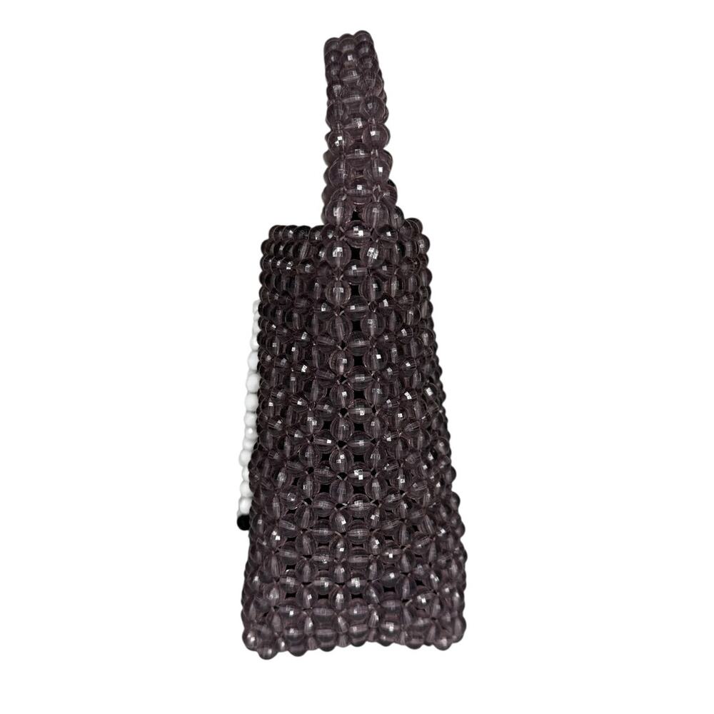 Bouffants And Broken Hearts Kendra Dandy Beaded Skull Purse Crossbody Top Handle - Picture 3 of 12